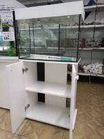 Хит, Аквариум 80л. прямой с пластиковой крышкой+ диодный светильник+ усиленная тумба с дверками