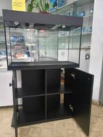 Хит, Аквариум 150л. прямой с пластиковой крышкой+ диодный светильник+ усиленная тумба с дверками